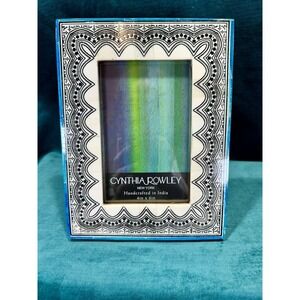 Cynthia Rowley Mosaic Picture Frame Holds 4x6" Photo Made in India Surface Sit
